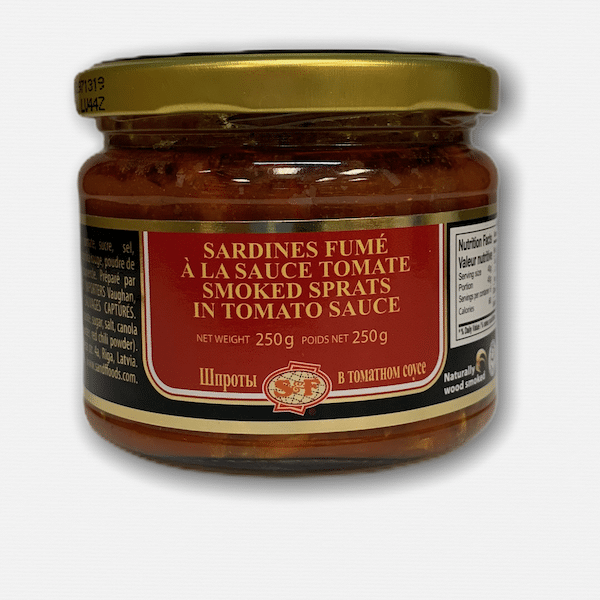 Șproți Afumați în Borcan – în Ulei / în Sos de Roșii
Smoked Sprats in Jar – in Oil / in Tomato Sauce