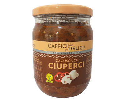 Zacuscă – Vinete / Ciuperci / Fasole / Vegetable Spread – Eggplant / Mushroom / Bean – Capricii și Delicii
