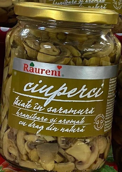 Ciuperci în Saramură – Tăiate / Întregi – Mushrooms in Brine – Râureni