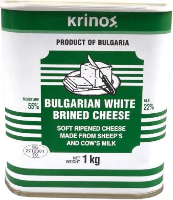 Brânză Albă Bulgară în Saramură – Krinos 1kg / Bulgarian White Brined Cheese – Krinos 1kg