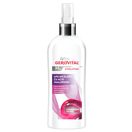 Gerovital H3 Evolution – Apă Micelară cu Acid Hialuronic/
Gerovital H3 Evolution – Micellar Water with Hyaluronic Acid