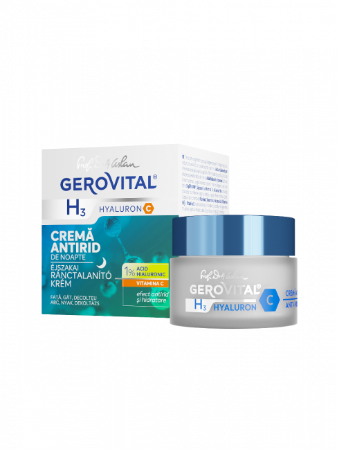 Gerovital H3 Hyaluron C – Cremă Antirid de Noapte/
Gerovital H3 Hyaluron C – Anti-Wrinkle Night Cream