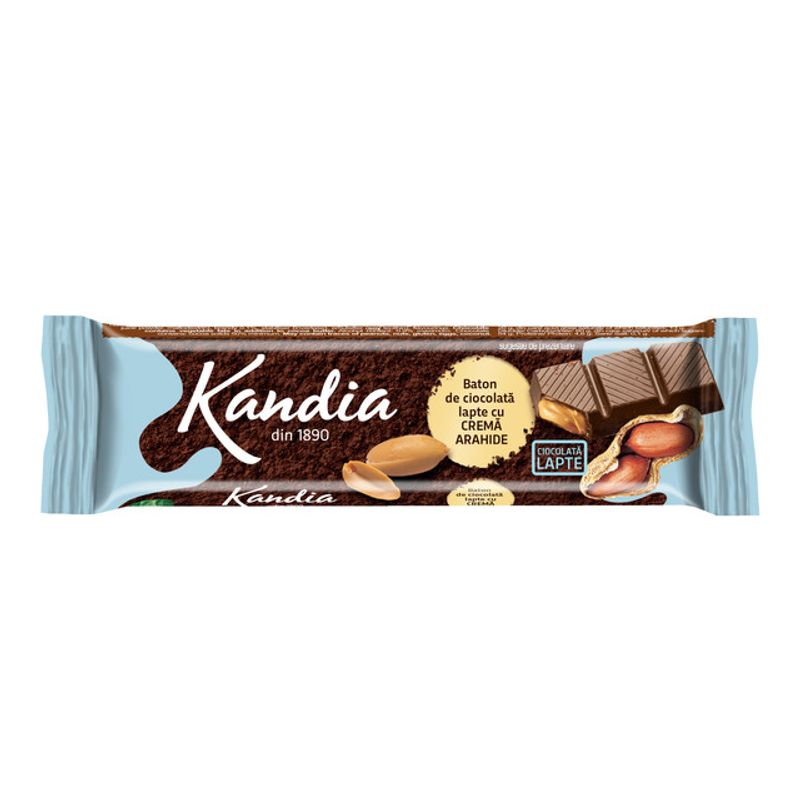 Kandia – Baton de Ciocolată cu Cremă de Arahide / Milk Chocolate Peanut Cream Bar (45g