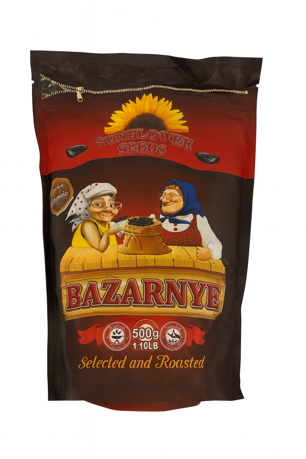 Semințe Floarea-Soarelui Prăjite – Bazarnye / Bazarnye Roasted Sunflower Seeds (500g)