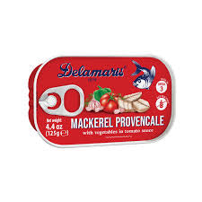 Macrou Provencale Delamaris – cu legume în sos de roșii / Delamaris Mackerel Provencale – with vegetables in tomato sauce