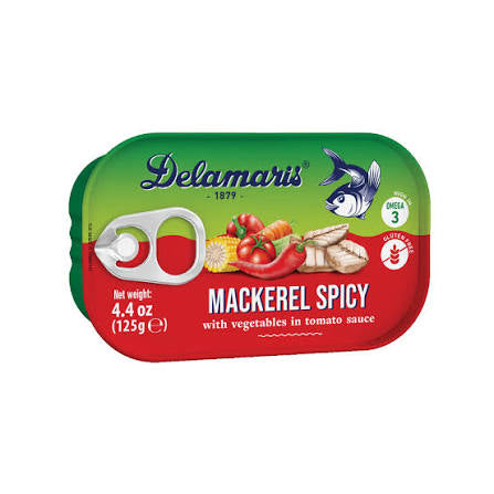 Macrou Picant Delamaris – cu legume în sos de roșii / Delamaris Mackerel Spicy – with vegetables in tomato sauce