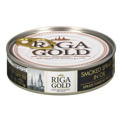 Șproți Afumați Riga Gold în Ulei / Riga Gold Smoked Sprats in Oil