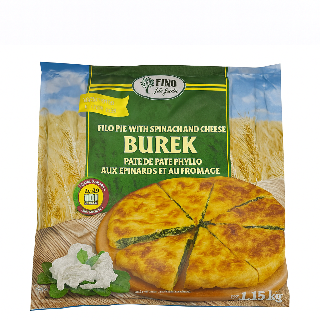 Burek cu Spanac și Brânză FINO – 1.15kg / FINO Spinach & Cheese Burek – 1.15kg