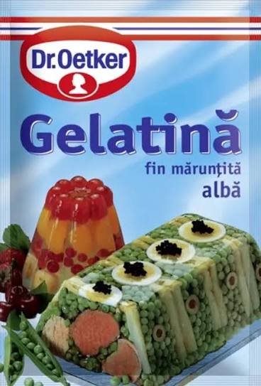 Gelatină fin mărunțită albă – Dr. Oetker / White Fine Granulated Gelatin – Dr. Oetker