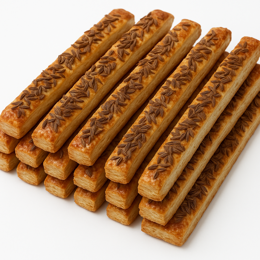 Sărățele cu chimen – Caraway Cheese Sticks
