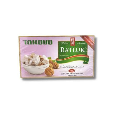 Rahat (Ratlokum) cu Nucă & Trandafir – Takovo / Turkish Delight with Walnuts & Rose – Takovo