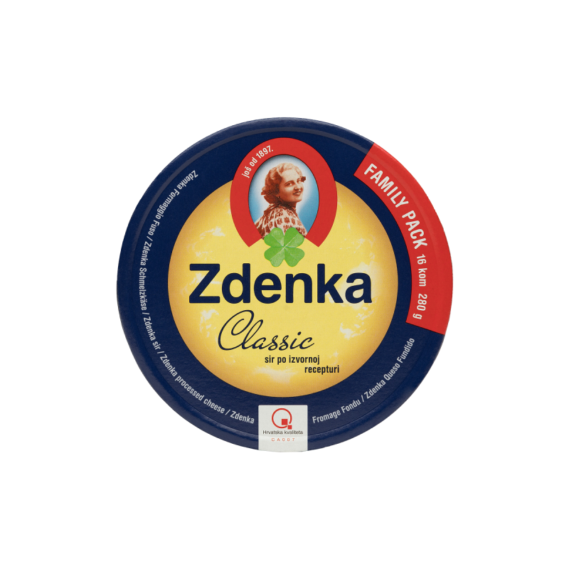 Zdenka Classic – Brânză Topită Clasică 280g (Family Pack) / Zdenka Classic Processed Cheese 280g (Family Pack)
