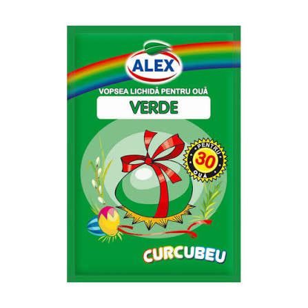 Vopsea Lichidă pentru Ouă ALEX – Roșu, Verde, Albastru, Galben (30 Ouă) / ALEX Liquid Egg Dye – Red, Green, Blue, Yellow (30 Eggs)