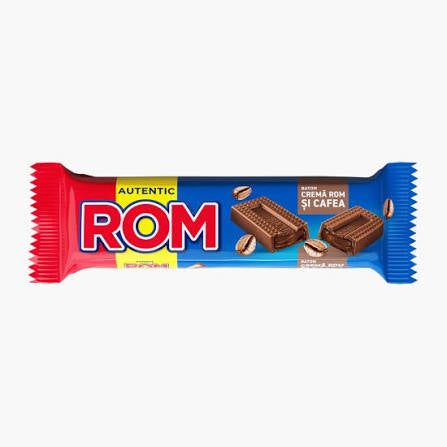ROM Ciocolată cu Lapte cu Cremă de Rom și Cafea 50g/ROM Milk Chocolate Bar with Rum and Coffee Cream 50g